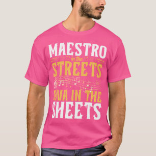 Maestro in den Straßen Diva in den Blättern Opera T-Shirt
