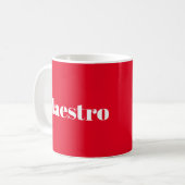 Maestro-Leiter Pianist Musician Musik Thema Kaffeetasse (Vorderseite Links)