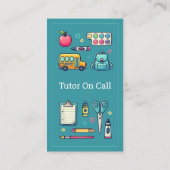 maestro profesor particular tutor a domicilio azul visitenkarte (Rückseite)