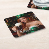 Maeve Emerald Tavern Glow St. Patrick's Day Rechteckiger Pappuntersetzer (angewinkelt)