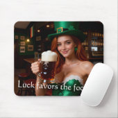 Maeve in Emerald Corset Irish Pub St Patrick's Day Mousepad (Mit Mouse)