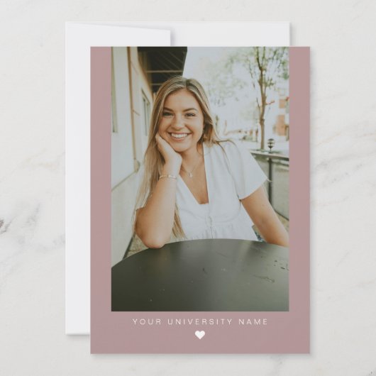 MAEVE Rose Gold Law School Paralegal Abschluss Einladung (Rückseite)