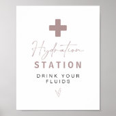 MAEVE Rose Gold Nurse Hydration Station Trinkzeich Poster (Vorne)