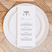 MAEVE Rose Gold RN Party Menu Card Menükarte