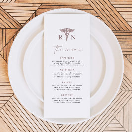 MAEVE Rose Gold RN Party Menu Card Menükarte