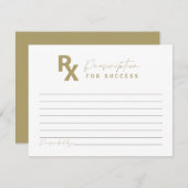 MAEVE Yellow Gold Nurse Graduation Advice Card Begleitkarte (Vorne/Hinten)