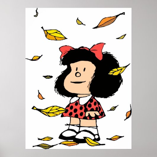 Mafalda Herbstblätter Quino Comic argentino Poster (Vorne)