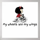 Mafalda mit dem Fahrrad Poster (Vorne)
