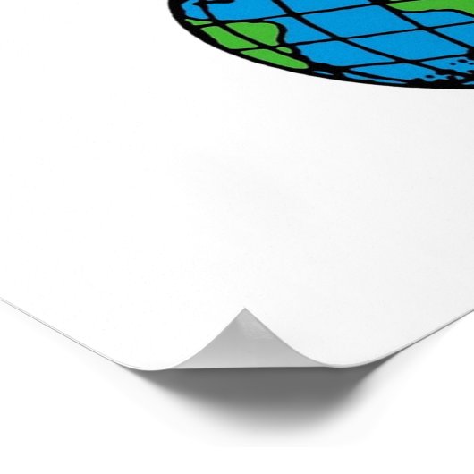 Mafalda über der Welt Poster (Ecke)