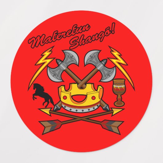 Maferefun Shangó Etiketten (Design 1)