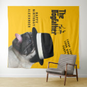 Mafia 40. 🐾 Geburtstag Dogvater Mobster Funny Wandteppich (Beispiel (Horizontal))