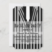 Mafia Anzug Bachelor Party Einladung (Vorderseite)