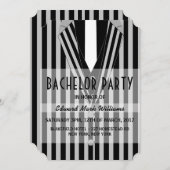 Mafia Anzug Bachelor Party Einladung (Vorne/Hinten)