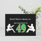 Mafia-Art-50. Geburtstags-Feier Einladung (Stehend Vorderseite)