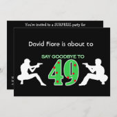 Mafia-Art-50. Geburtstags-Feier Einladung (Vorne/Hinten)