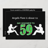 Mafia-Art-60. Geburtstags-Feier Einladung (Vorne/Hinten)