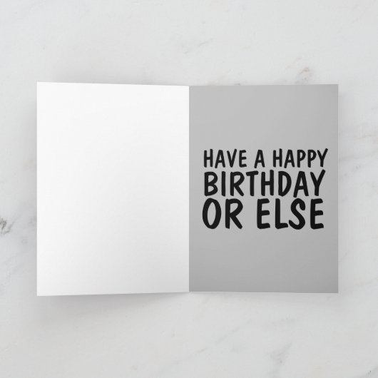 MAFIA BIRTHDAY FUNNY GANGSTER CARD KARTE (Innenseite)