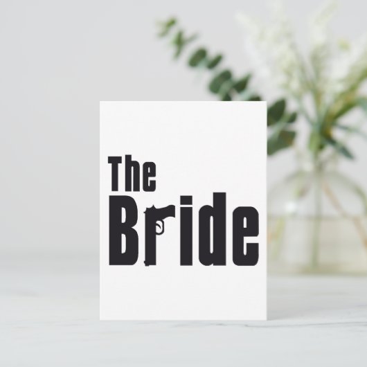 Mafia Bride Postkarte (Stehend Vorderseite)