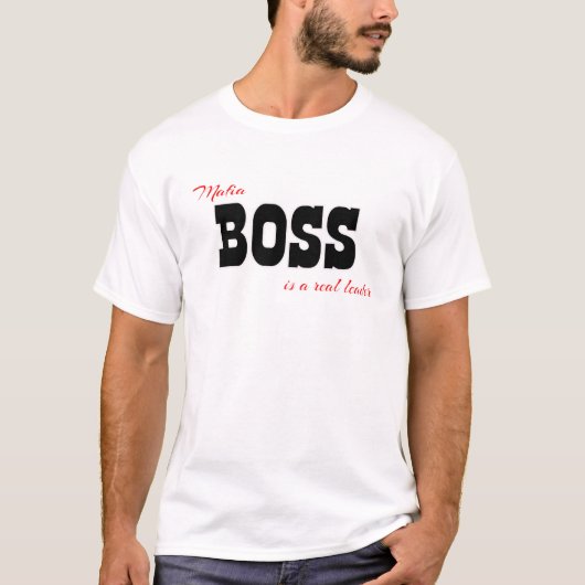 Mafia Chef wahre Führungsdefinition personalisiere T-Shirt (Vorderseite)