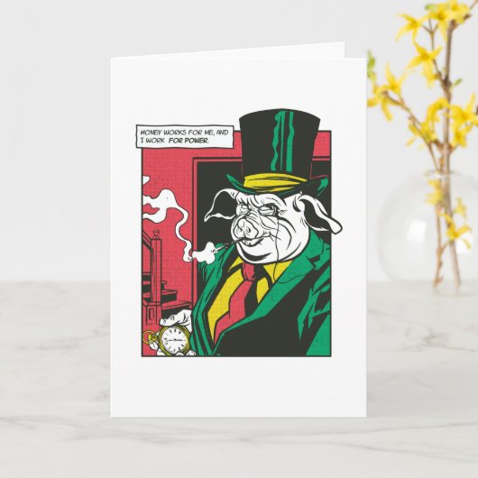 Mafia-Comic Karte (Gelbe Blume)