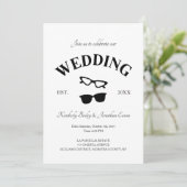 Mafia Couple Elegant Moderne schicke Hochzeit Einladung (Stehend Vorderseite)