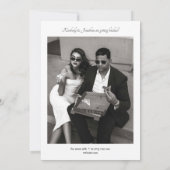 Mafia Couple Elegant Moderne schicke Hochzeit Einladung (Rückseite)