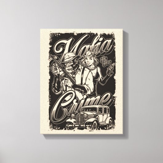 Mafia Crime Big Boss Canvas Print Leinwanddruck (Vorderseite)