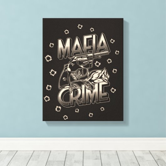Mafia Crime Canvas Print Leinwanddruck (Insitu (Holzboden))
