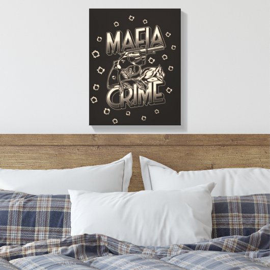 Mafia Crime Canvas Print Leinwanddruck (Insitu (Schlafzimmer))