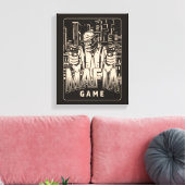 Mafia Game Canvas Print Leinwanddruck (Insitu (Wohnzimmer))