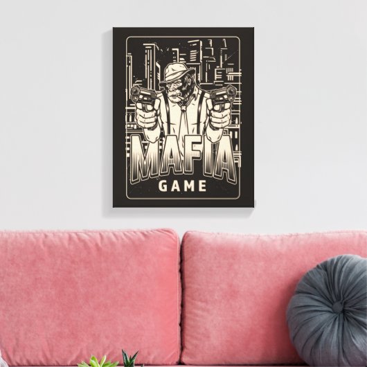 Mafia Game Canvas Print Leinwanddruck (Insitu (Wohnzimmer))