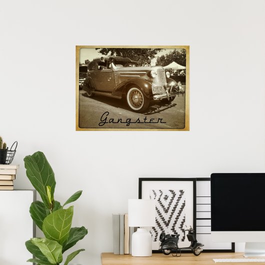Mafia Gangster Lowrider Bomb Car Poster (Heimbüro)