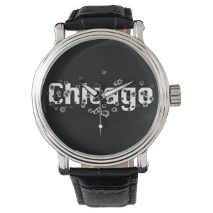Mafia-Geschichtschef-Schuss-Loch-Zeichen Chicagos Armbanduhr