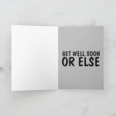 MAFIA "GET GUT BALD" FUNNY GANGSTER CARD KARTE (Innenseite)