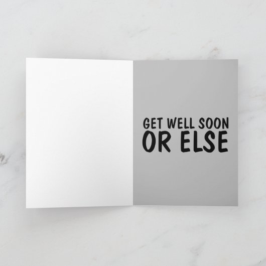 MAFIA "GET GUT BALD" FUNNY GANGSTER CARD KARTE (Innenseite)