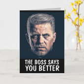 MAFIA "GET GUT BALD" FUNNY GANGSTER CARD KARTE (Gelbe Blume)