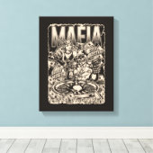 Mafia King of Crime Canvas Print Leinwanddruck (Insitu (Holzboden))