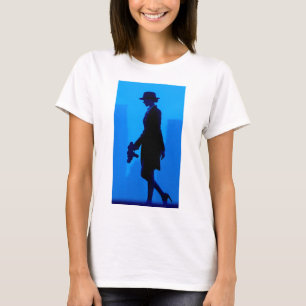 Mafia-Mädchen Fedora T-Shirt 