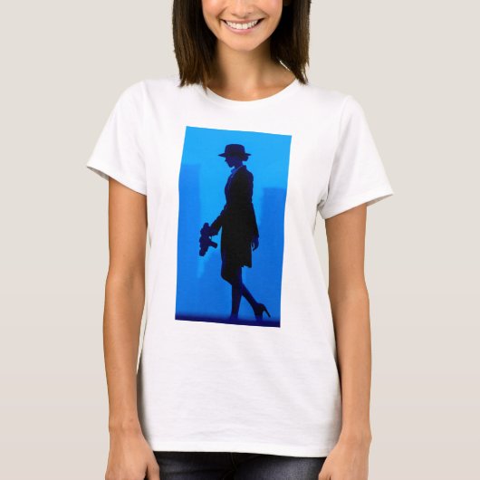 Mafia-Mädchen Fedora T-Shirt (Vorderseite)