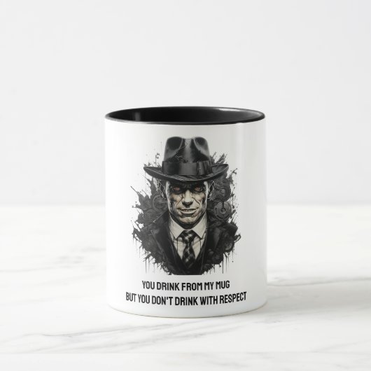 Mafia Man in Black Hat Tasse (Zentrum)