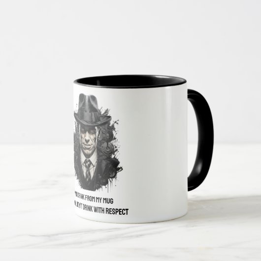 Mafia Man in Black Hat Tasse (VorderseiteRechts)
