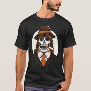 Mafia Skull Tag des Todes mexikanischen Halloween  T-Shirt