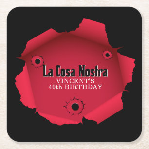 Mafia themenorientiert rechteckiger pappuntersetzer