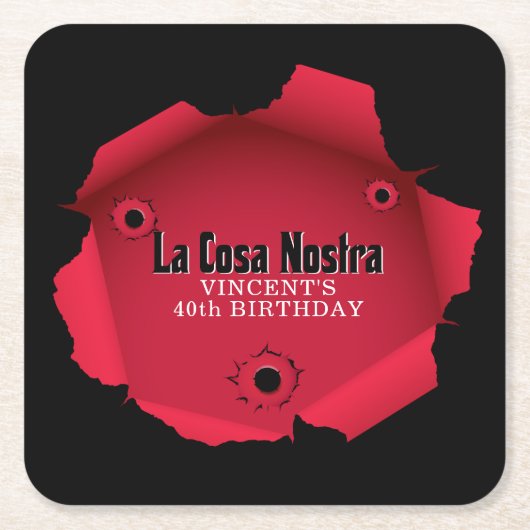 Mafia themenorientiert rechteckiger pappuntersetzer (Vorderseite)