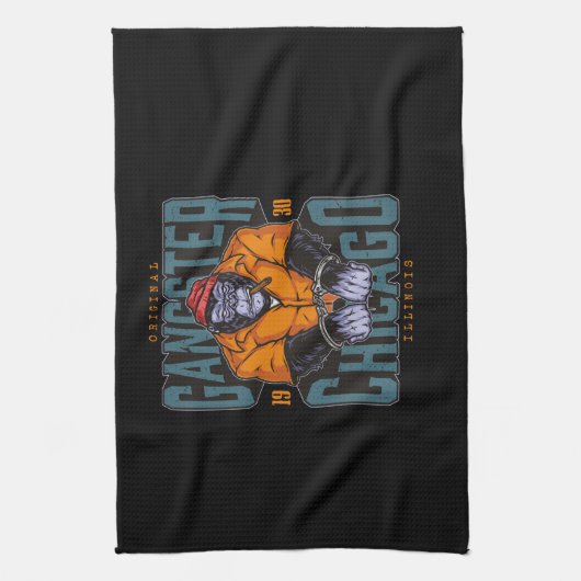 mafia-Vintag-bunt-Design Geschirrtuch (Vertikal)