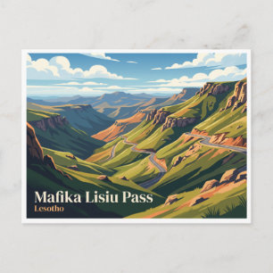 Mafika Lisiu Pass Mokhotlong Lesotho Postkarte