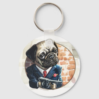 Mafioso Pugsy Beigel von Mudge Studios Schlüsselanhänger