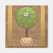 MAG009 Partridge in einem Birnenbaum Magnet (Vorne)