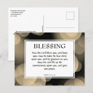 MAG DER HERRLICHE SEGE, DEN SIE HABEN   Zahlen 6 S Postkarte