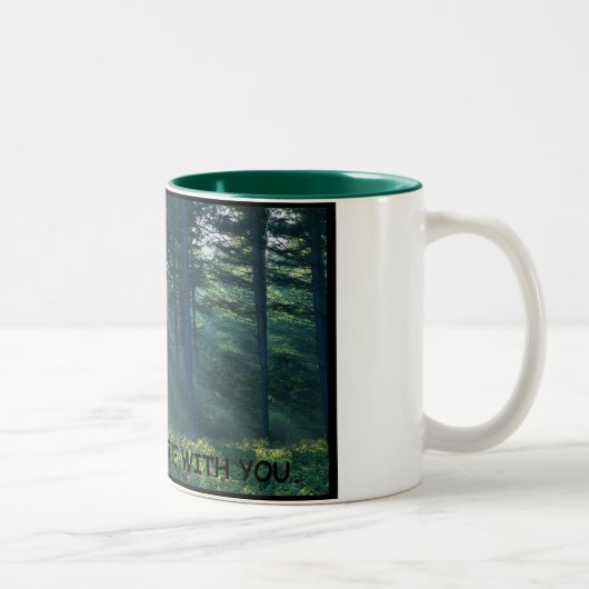 mag der Wald mit Ihnen - Parodie sein Zweifarbige Tasse (Rechts)